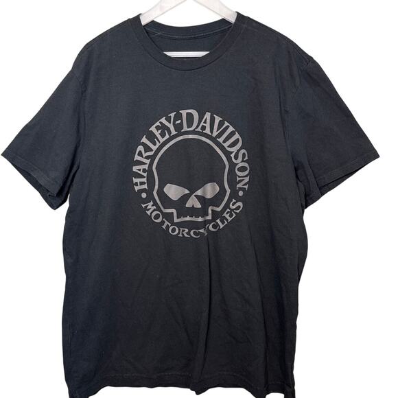 Harley-Davidson Black Gray Graphic Skull Tee Shirt Size XL Unisex Motorcycles - Picture 1 of 8